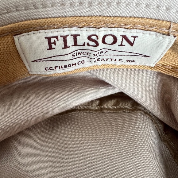 Filson Bucket Hat Sz M Desert Tan Outdoor Fishing Hiking 100% Cotton USA Packer - Picture 10 of 12